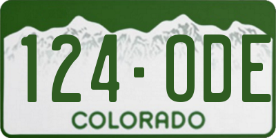 CO license plate 124ODE