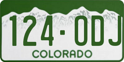 CO license plate 124ODJ