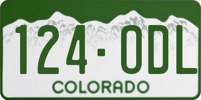 CO license plate 124ODL