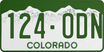 CO license plate 124ODN