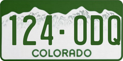 CO license plate 124ODQ