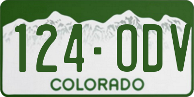 CO license plate 124ODV