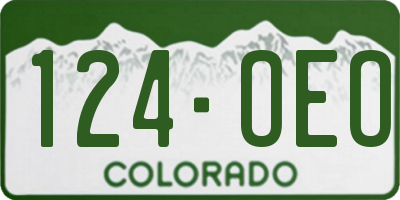 CO license plate 124OEO