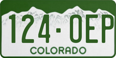 CO license plate 124OEP