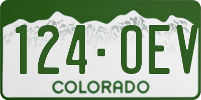 CO license plate 124OEV