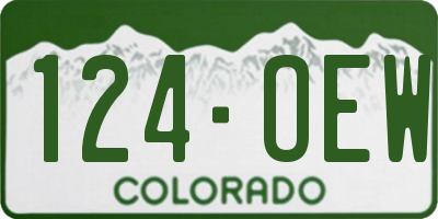 CO license plate 124OEW