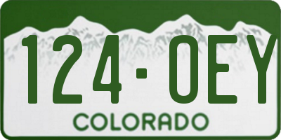 CO license plate 124OEY