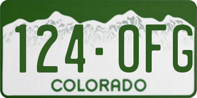 CO license plate 124OFG