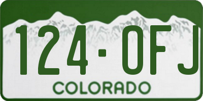CO license plate 124OFJ