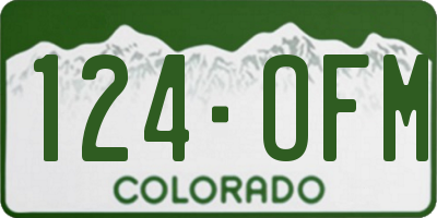 CO license plate 124OFM