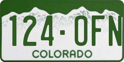CO license plate 124OFN