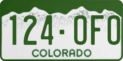 CO license plate 124OFO