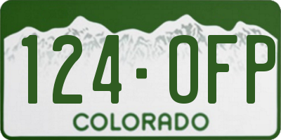 CO license plate 124OFP