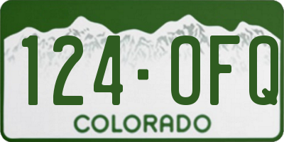 CO license plate 124OFQ