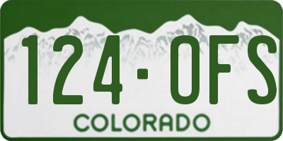 CO license plate 124OFS