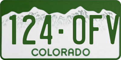 CO license plate 124OFV