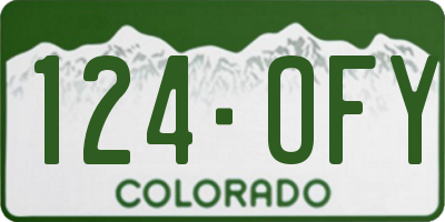 CO license plate 124OFY