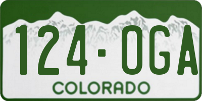 CO license plate 124OGA