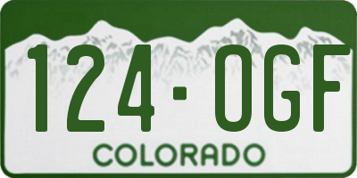 CO license plate 124OGF