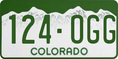 CO license plate 124OGG