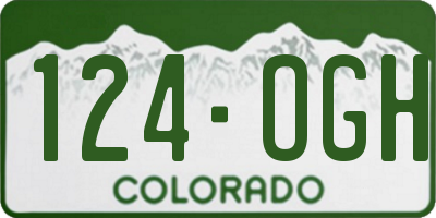 CO license plate 124OGH