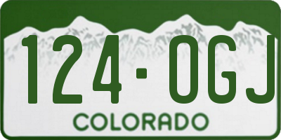 CO license plate 124OGJ