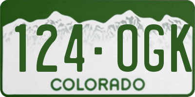 CO license plate 124OGK