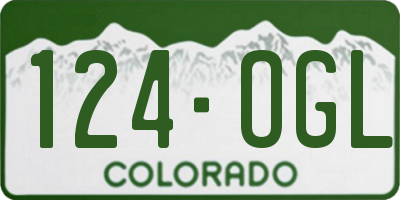 CO license plate 124OGL