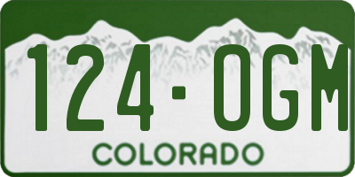 CO license plate 124OGM