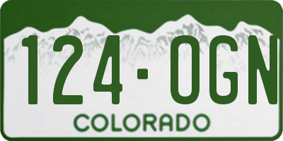 CO license plate 124OGN