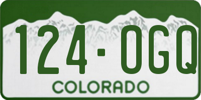 CO license plate 124OGQ