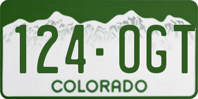 CO license plate 124OGT