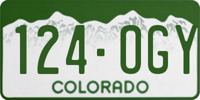 CO license plate 124OGY