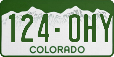 CO license plate 124OHY