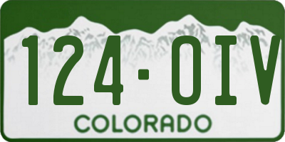 CO license plate 124OIV