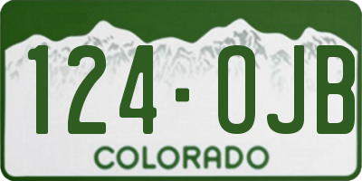 CO license plate 124OJB