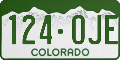 CO license plate 124OJE
