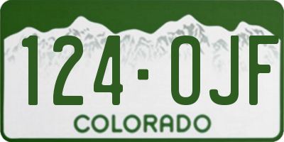 CO license plate 124OJF