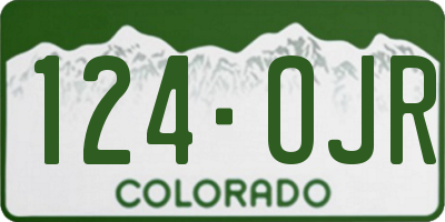 CO license plate 124OJR