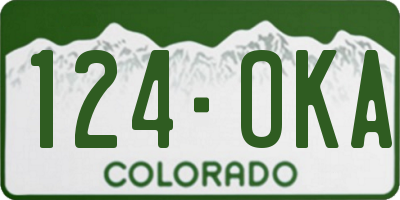 CO license plate 124OKA