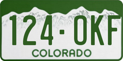 CO license plate 124OKF