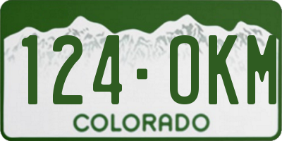 CO license plate 124OKM