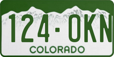 CO license plate 124OKN