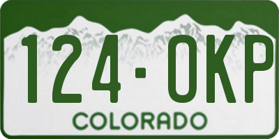 CO license plate 124OKP