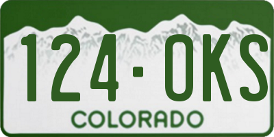 CO license plate 124OKS