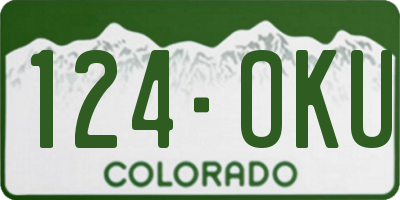 CO license plate 124OKU