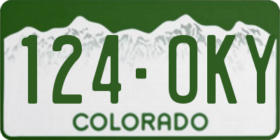 CO license plate 124OKY