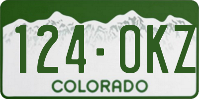 CO license plate 124OKZ