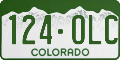 CO license plate 124OLC