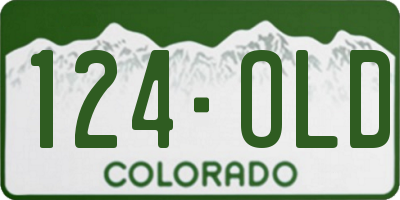 CO license plate 124OLD